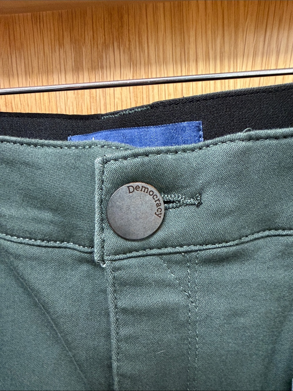 Democracy Women's “Ab Solution” Patriot Straight Leg Jeans in Dark Green 14W - Picture 8 of 8